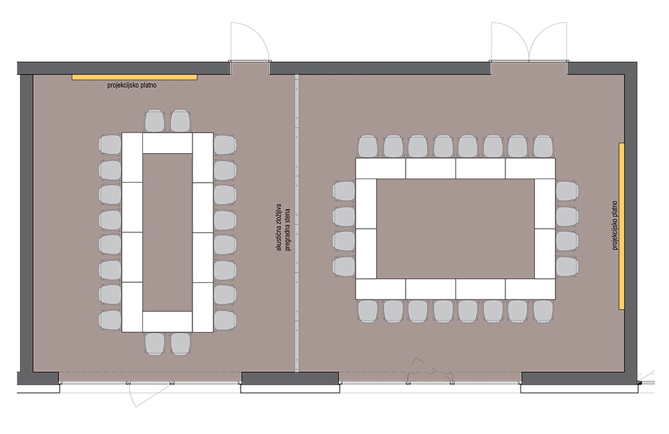 Hotel Grof meeting rooms - hollow square