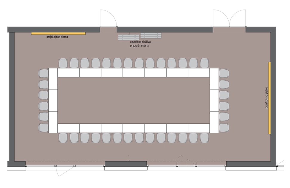 Hotel Grof meeting rooms - hollow square