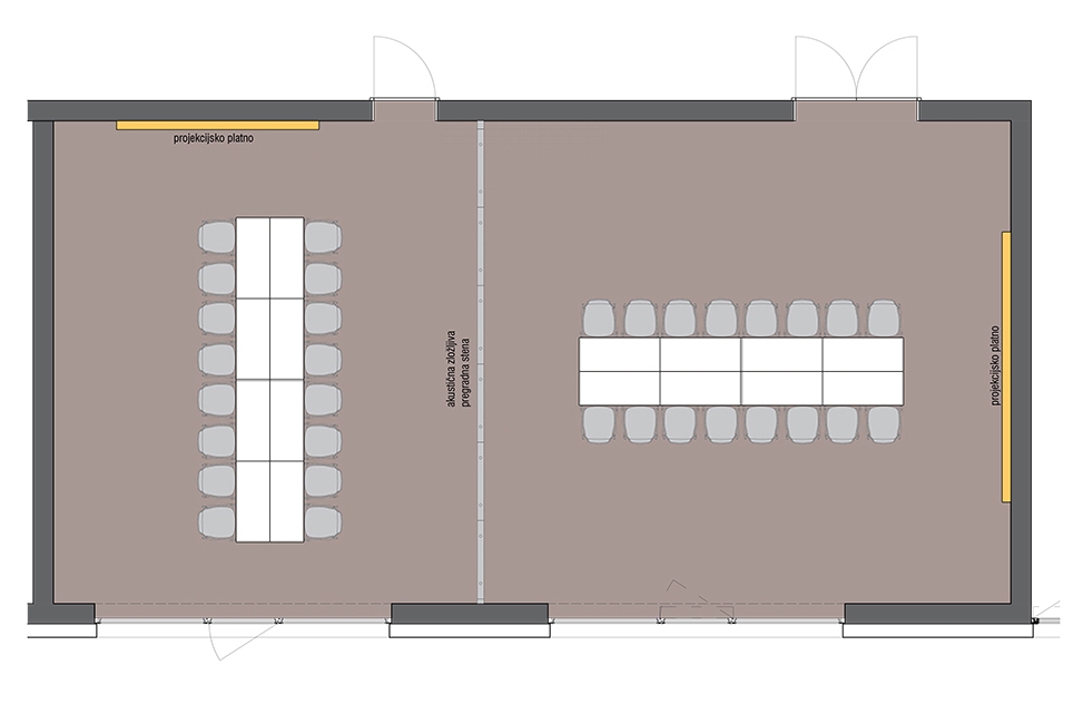 Hotel Grof meeting rooms - I shape