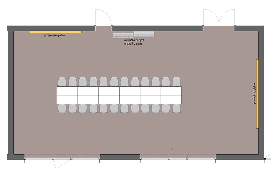 Hotel Grof meeting rooms - I shape