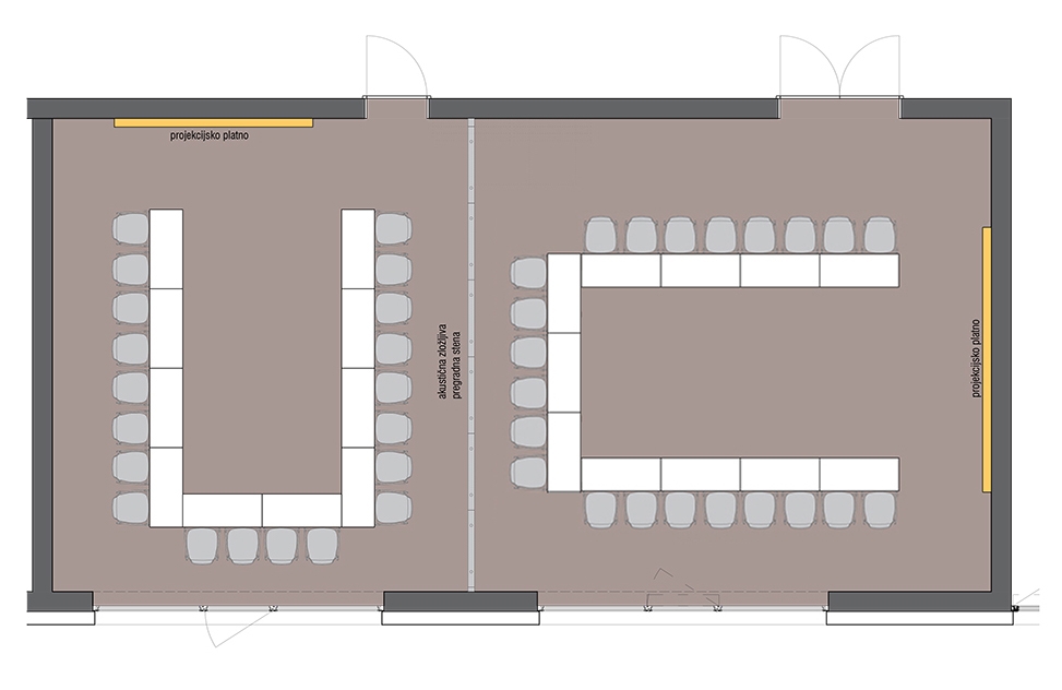 Hotel Grof meeting rooms - U shape